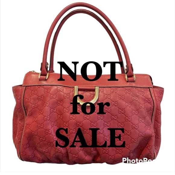 Gucci Handbags - Authentic Gucci GG D Ring Abbey Calf Leather Bag in Red
